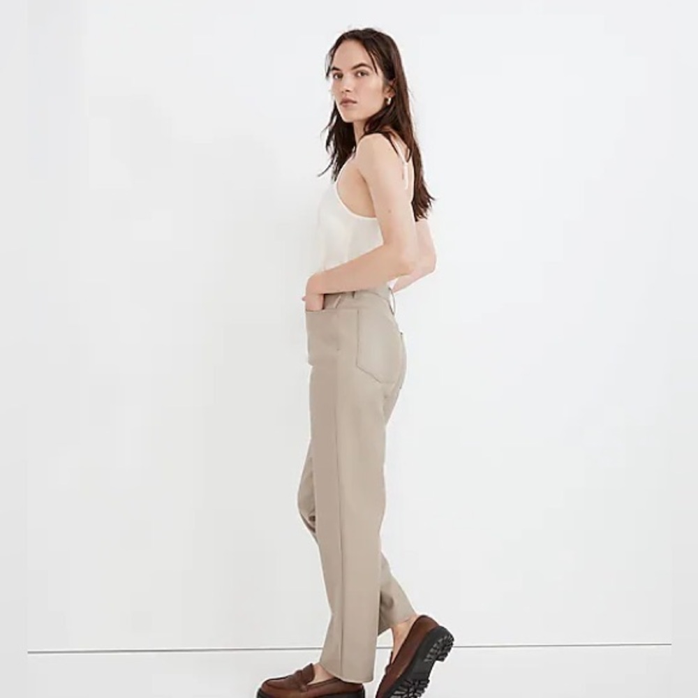 NWT Madewell the perfect vintage straight jeans in faux leather